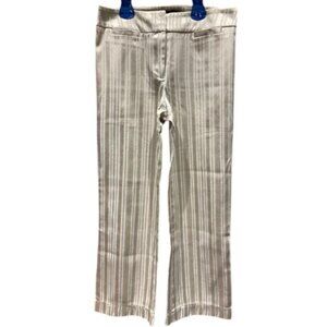 Le Chateau beige/gold striped dress pants size 3/4